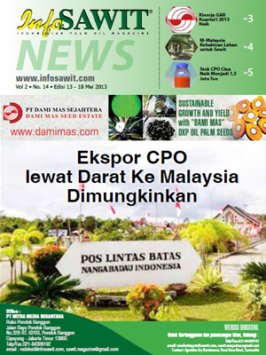 InfoSAWIT NEWS Vol 2 No 14 Edisi 20 - 25 Mei 2013